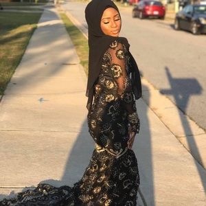 Black and Gold Elegant Dress